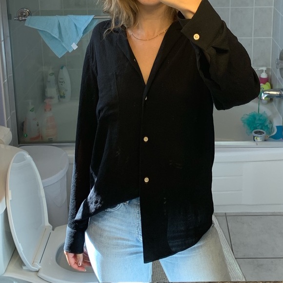 ARITZIA WILFRED BUTTON UP TOP - Picture 3 of 3